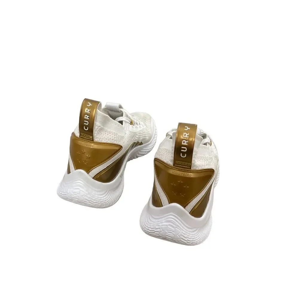 Under Armour Boys Gold Curry 8 Basketball Trainers Sport Sneakers Shoes Size 7Y